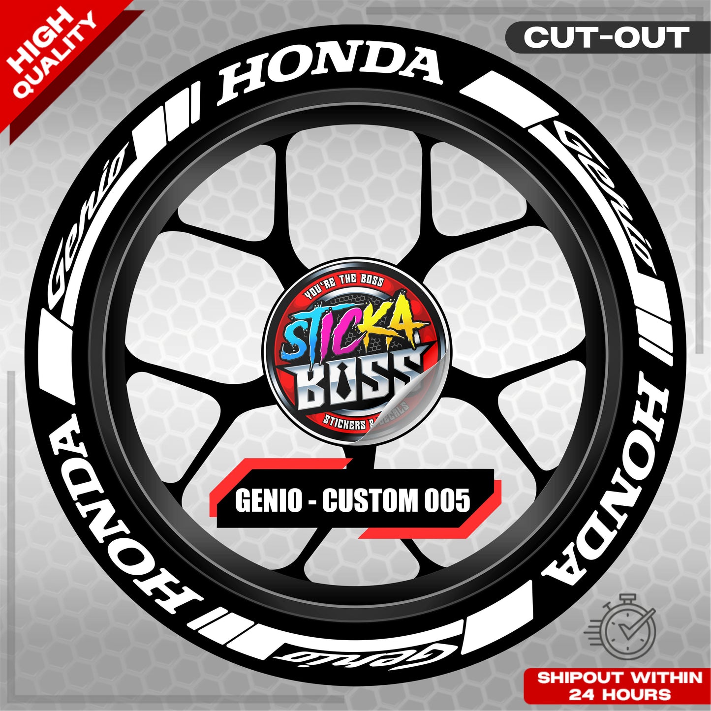GENIO MAG STICKER SET ( 2 MAGS ) - CUSTOM 005 | VINYL WATERPROOF CUT-OUT DECALS
