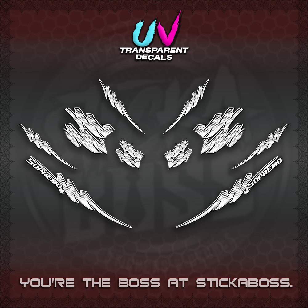 ADV 160 UV TRANSPARENT STRIPING(1 TONE PUTREA VIRDIAN) STICKER DECALS By STICKABOSS