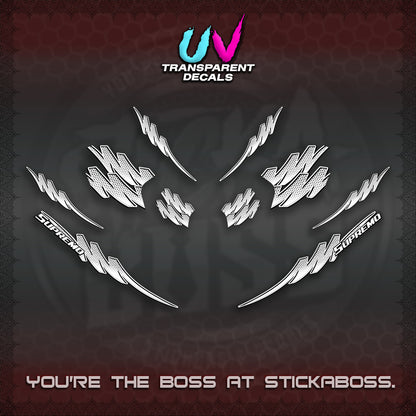 ADV 160 UV TRANSPARENT STRIPING(1 TONE PUTREA VIRDIAN) STICKER DECALS By STICKABOSS
