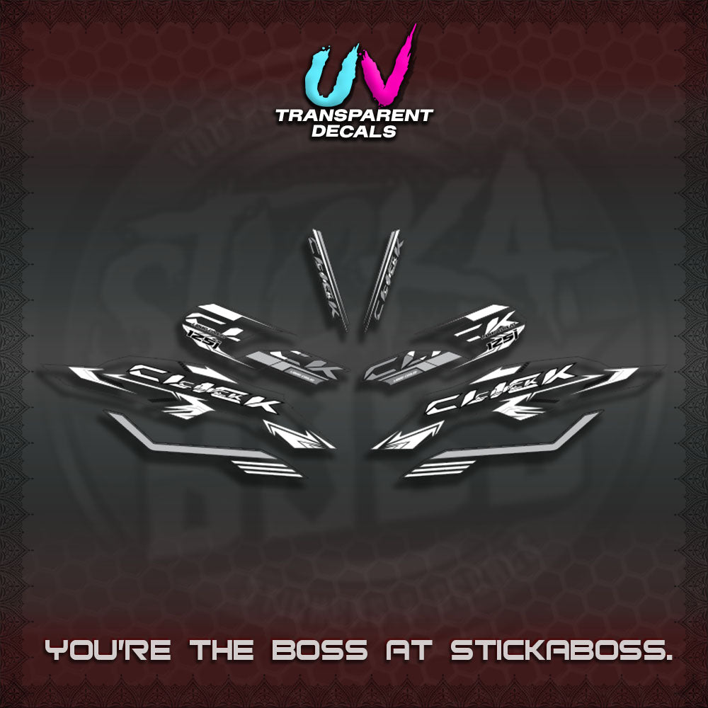 【PREMIUM UV PRINT】TRANSPARENT CLICK 125 V3 INDO-MALAY  VARIO DECALS (2026 CODE2 DESIGN)By STICKABOSS