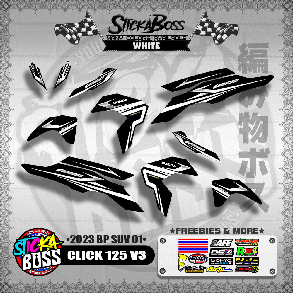 CLICK 125i / 150i V3 DECALS ( 2023 BP SUV 01 )【WITH FREEBIES】