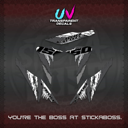 CLICK 150 V2 VARIO UV TRANSPARENT DECALS (2022 SPECIAL SPLASH DESIGN) STICKER KITS BY STICKABOSS