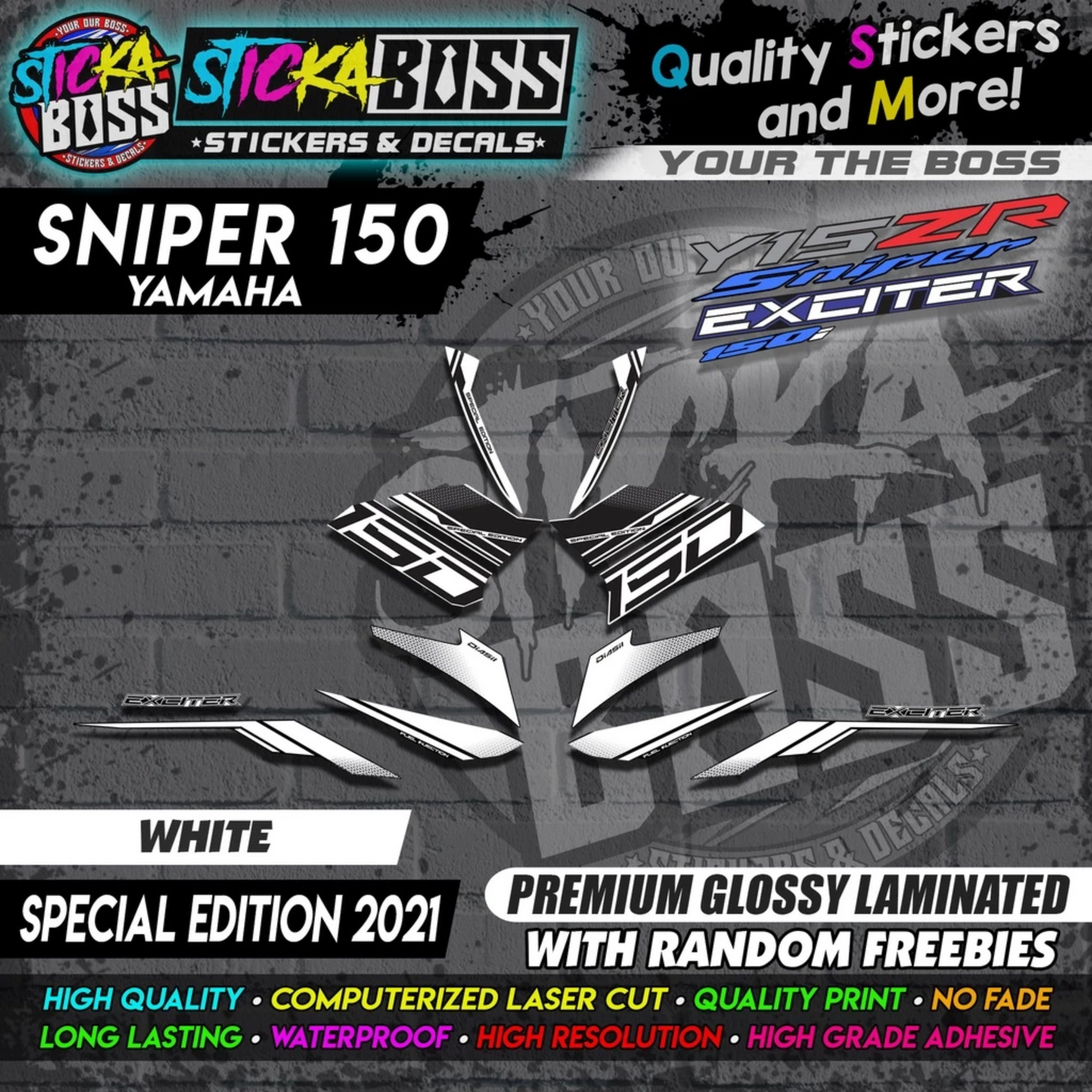 SNIPER 150 Stock Decals ( Special Edition 2021 ) [ MALAYSIAN CONCEPT / EXCITER 150 / Y15ZR ]