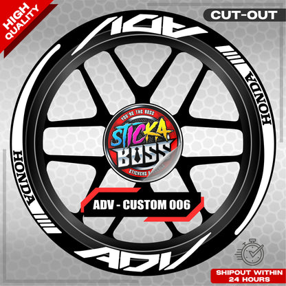 ADV 150 / 160 MAG STICKER SET ( 2 MAGS ) - CUSTOM 006 | VINYL WATERPROOF CUT-OUT DECALS