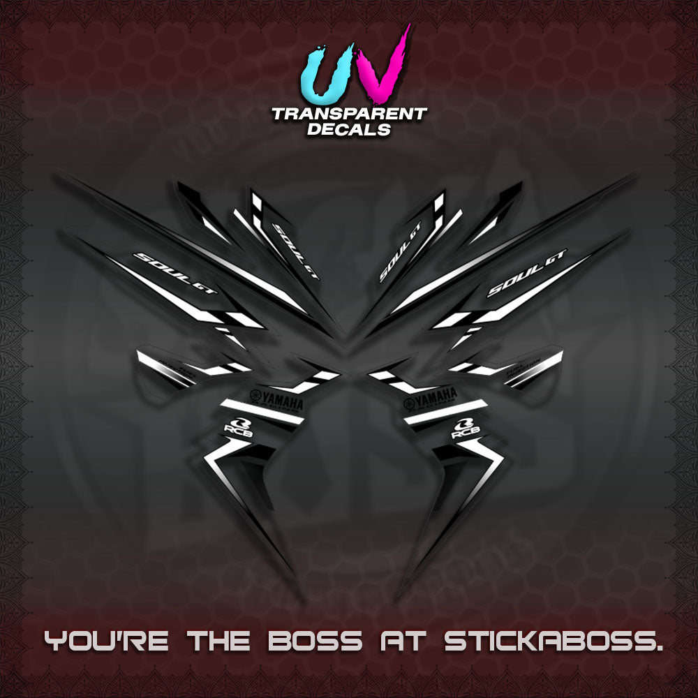 【PREMIUM UV PRINT】TRANSPARENT MIO SOUL i 115 GT INDO STRIPING DECALS (2026 DESIGN 001)By STICKABOSS