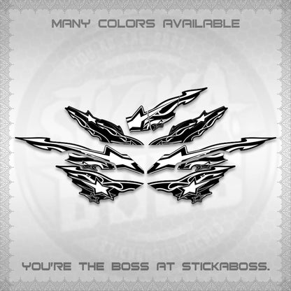 AEROX  V3 INDO DECALS (0005 RISING STAR)STICKER DECALS By STICKABOSS