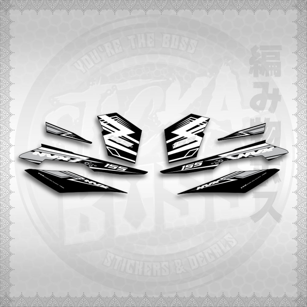 STICKER DECALS for AEROX V3 ALPHA TURBO INDO (AV3NVRAST) By STICKABOSS (SOFIE LAMINATED WATERPROOF)