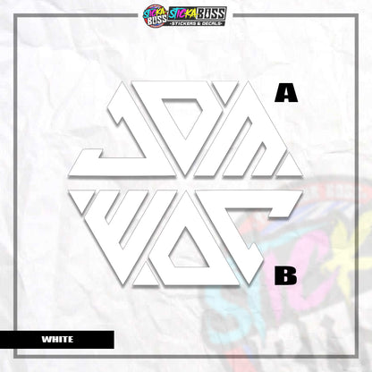 JDM TRIANGLE LETTER | VINYL CUT-OUT STICKER   ( ANIME VINYL STICKER DECALS )【Stickaboss】