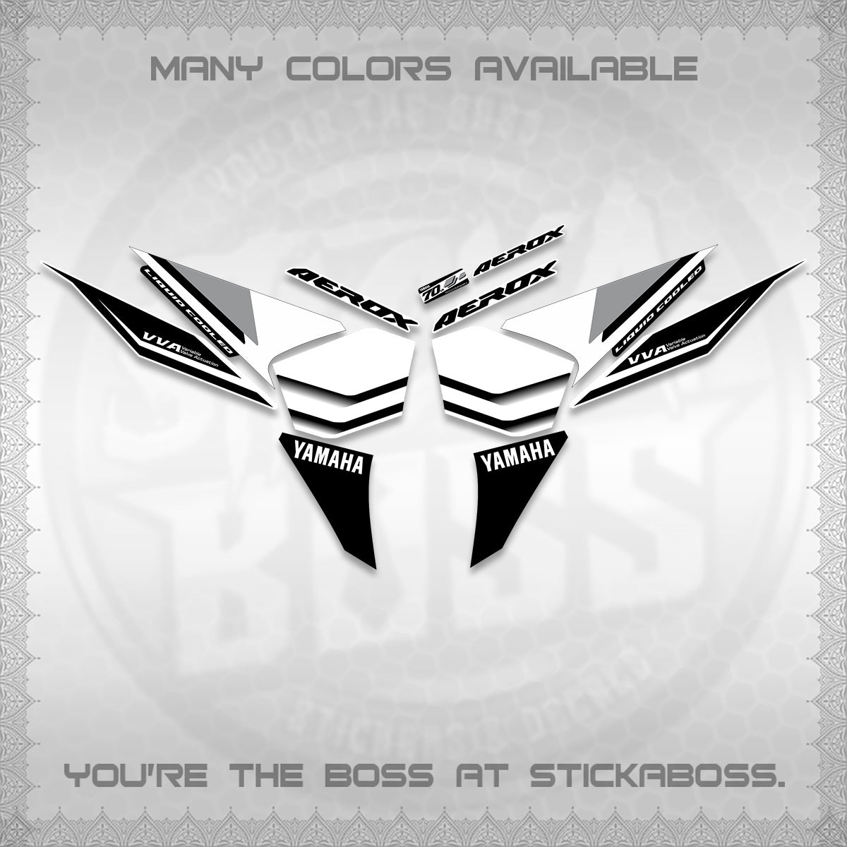 AEROX V3 DECALS (70TH ANNIVERSARY DESIGN) STICKER DECALS By STICKABOSS (Copy) (Copy) (Copy) (Copy) (Copy) (Copy)