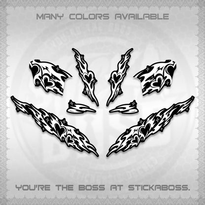 CLICK 125 V2 DECALS (2026 STRIPING HEART DESIGN) STICKER KITS BY STICKABOSS