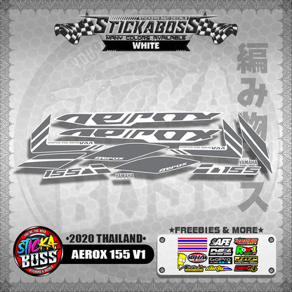 AEROX 155 V1 STOCK DECALS  ( 2020 THAILAND )【WITH FREEBIES】
