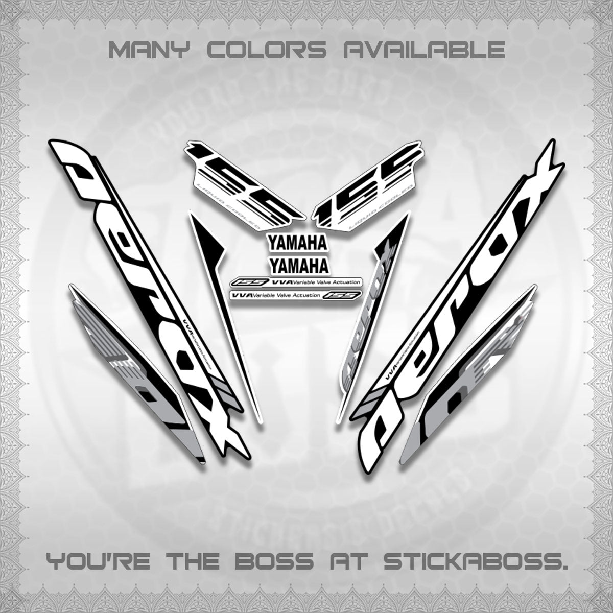 AEROX V3 STOCK STRIPING DECALS (SP EDITION)STICKER DECALS By STICKABOSS