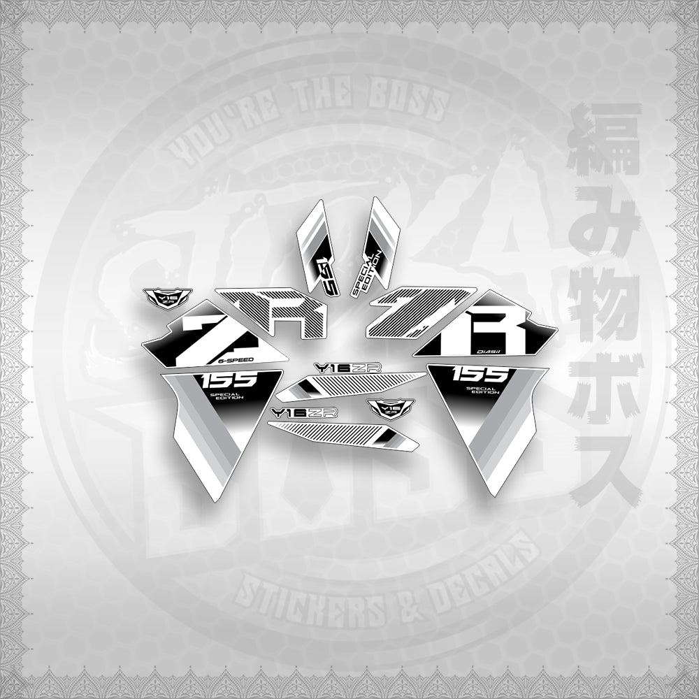 STICKER DECALS for SNIPER 155 (S155Y1SIPHFOWH) By STICKABOSS (SOFIE LAMINATED WATERPROOF)