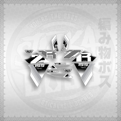 STICKER DECALS for SNIPER 155 (S155Y1SIPHFOWH) By STICKABOSS (SOFIE LAMINATED WATERPROOF)