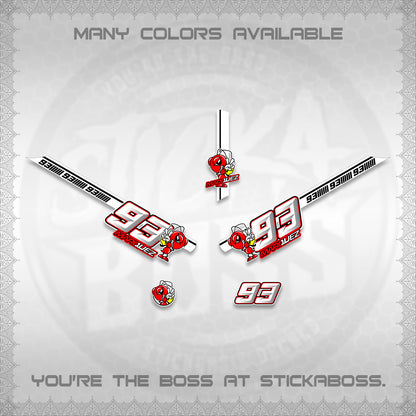 GIORNO 125 DECALS (MARQUEZ 93 DESIGN) STICKER DECALS BY STICKABOSS