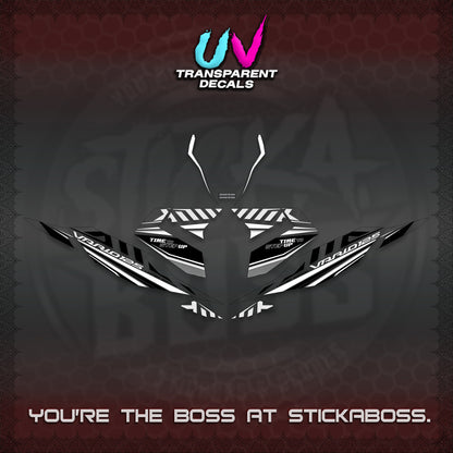 CLICK 125 V4 VARIO UV TRANSPARENT DECALS (2026 VR0007 DESIGN) STICKER KITS By STICKABOSS