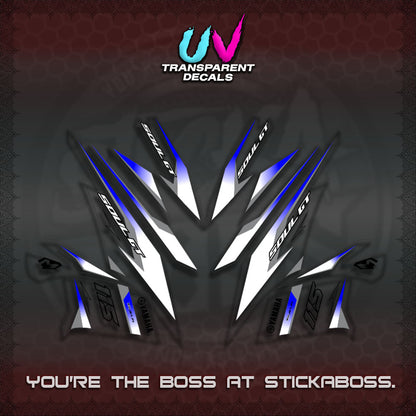 MIO SOUL I 115 GT INDO UV TRANSPARENT DECALS(0003 DESIGN)STICKER DECALS By STICKABOSS