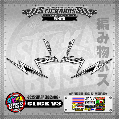CLICK V3 INDO STICKER DECALS ( 2025 SHARP EDGES 002 )【WITH FREEBIES】