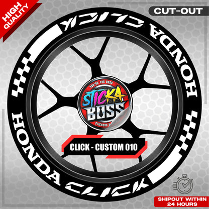 CLICK 125 / 150 / 160 MAG STICKER SET  ( 2 MAGS ) - CUSTOM 010 | VINYL WATERPROOF CUT-OUT DECALS