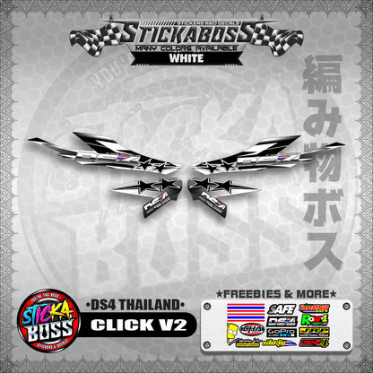 CLICK V2 STICKER DECALS ( DS4 THAILAND )【WITH FREEBIES】