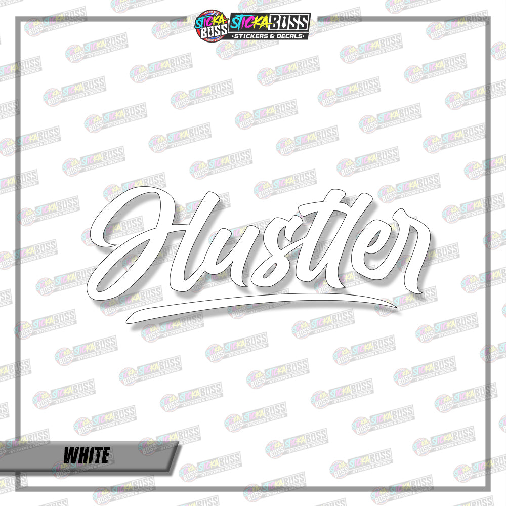 HUSTLER ( VINYL CUT-OUT STICKER DECALS )【Stickaboss】