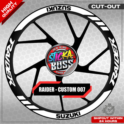 RAIDER R150 MAGS STICKER SET ( 2 MAGS ) - CUSTOM 007 | VINYL WATERPROOF CUT-OUT DECALS