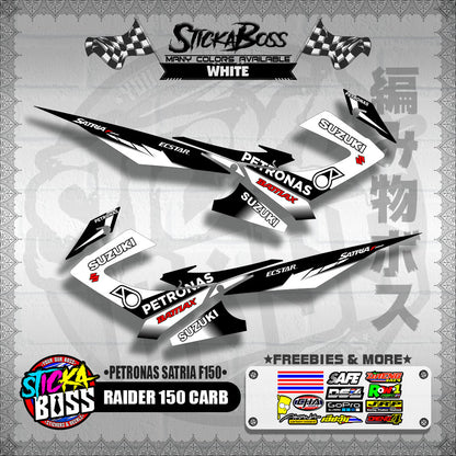 RAIDER 150 CARB DECALS ( PETRONAS SATRIA F150 )【WITH FREEBIES】