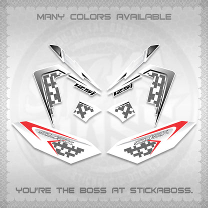 CLICK 125 V4 VIETNAM FOR WHITE DECALS (2026 TERBARU MOTIF DESIGN) STICKER KITS BY STICKABOSS