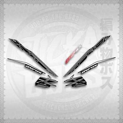 STICKER DECALS for AEROX V3 ALPHA TURBO INDO (AV3CYCI) By STICKABOSS (SOFIE LAMINATED WATERPROOF)