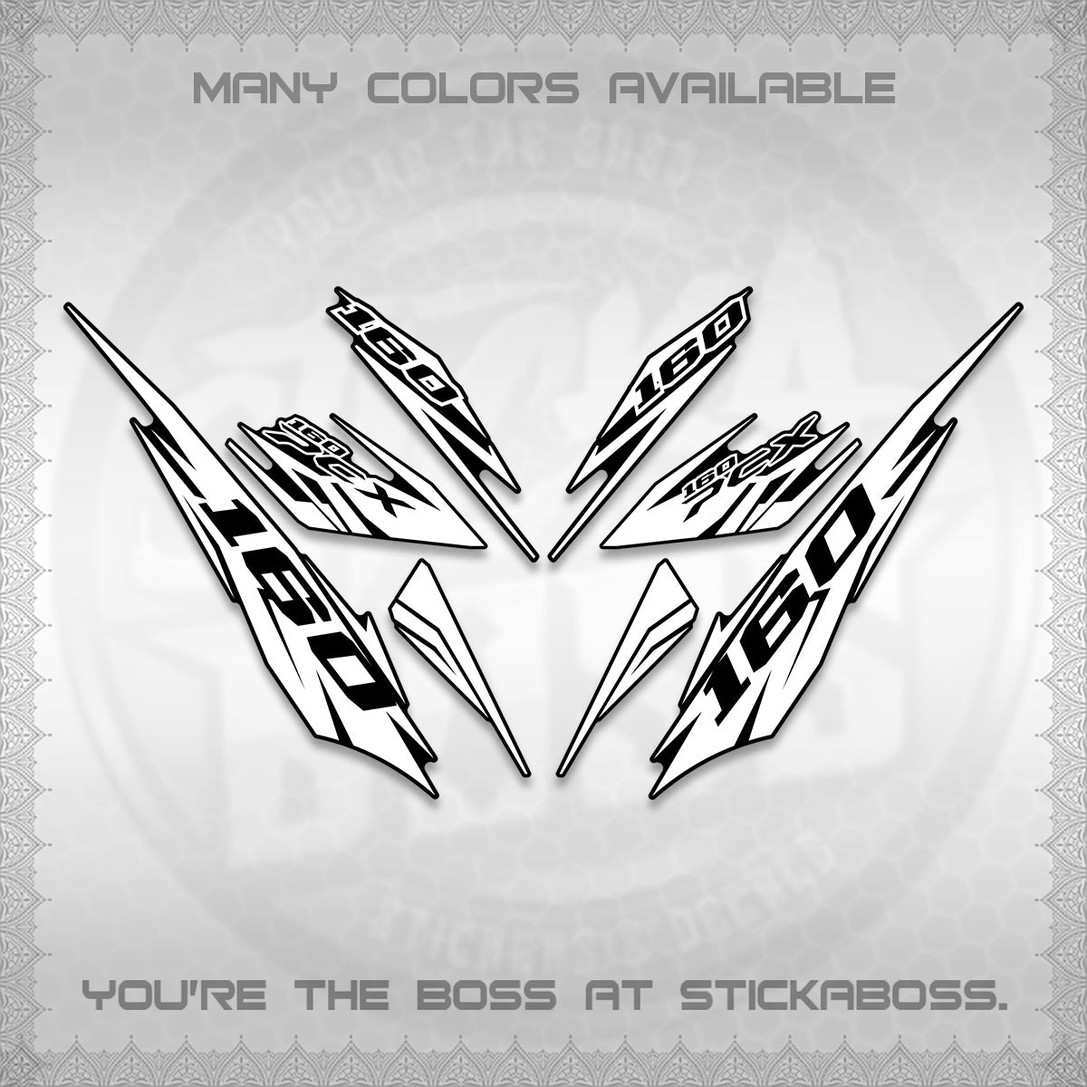 PCX 150 160 INDO DECALS (2026 NEW 08 DESIGN) STICKER DECALS By STICKABOSS