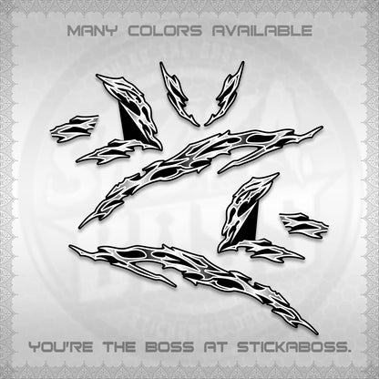 CLICK 125 V3 DECALS (2026 T2 LIGHTNING DESIGN) STICKER KITS BY STICKABOSS