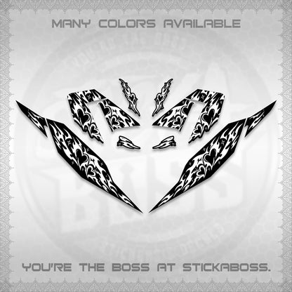 CLICK 125 V4 DECALS (2026 TRIBAL HEART DESIGN) STICKER KITS BY STICKABOSS