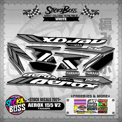 AEROX 155 V2  ( STOCK DECALS 2021 )【WITH FREEBIES】