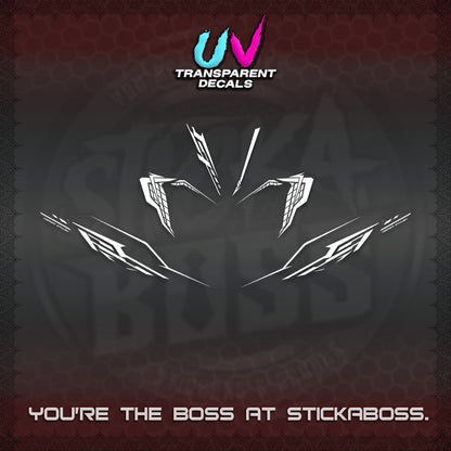 CLICK 125 V4 UV TRANSPARENT DECALS (2026 VEERIZA STYLISH DESIGN) STICKER DECALS By STICKABOSS