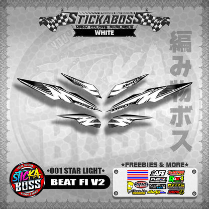 BEAT FI V2 STICKER DECALS ( 001 STAR LIGHT )【WITH FREEBIES】