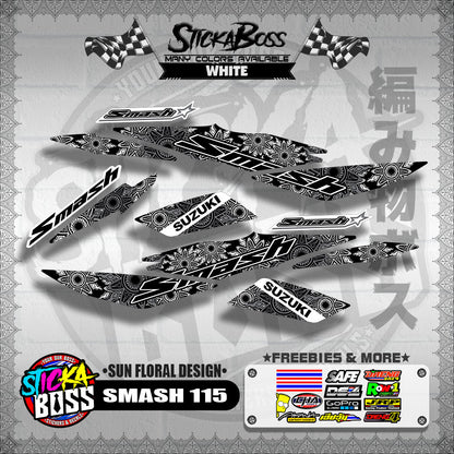 SMASH 115 DECALS ( SUN FLORAL DESIGN )【WITH FREEBIES】