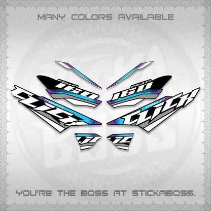 CLICK 160 STRIPING DECALS (SPORTS RACE STRIPES 01) STICKER KITS BY STICKABOSS