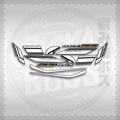STICKER DECALS for AEROX 155 V2 MALAYSIAN (AV2NVSLCO) By STICKABOSS (SOFIE LAMINATED WATERPROOF)