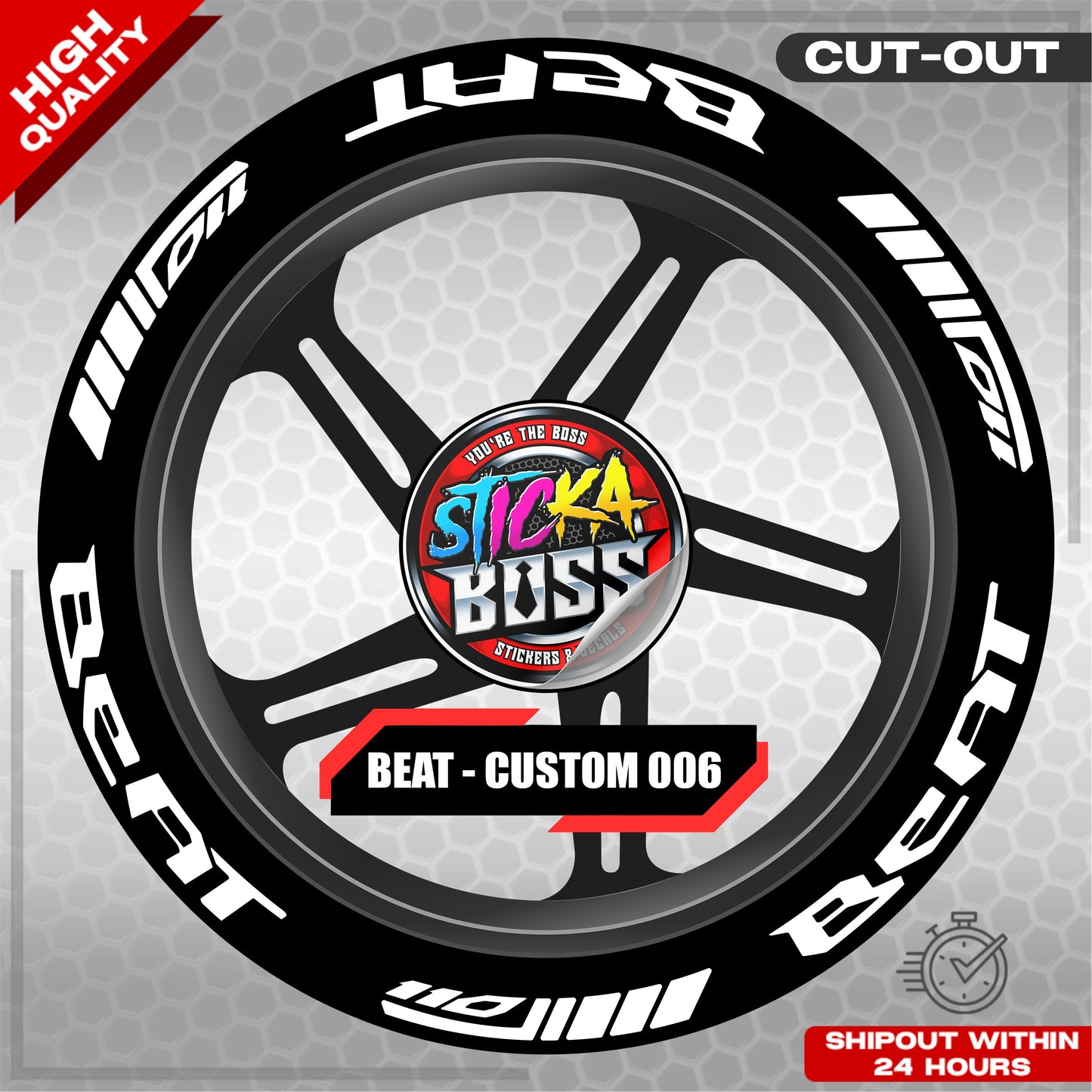 BEAT MAG STICKER SET ( 2 MAGS ) - CUSTOM 006 | VINYL WATERPROOF CUT-OUT DECALS