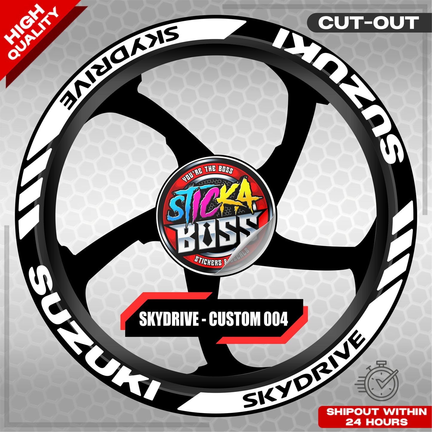 SKYDRIVE MAG STICKER SET  ( 2 MAGS ) - CUSTOM 004 | VINYL WATERPROOF CUT-OUT DECALS