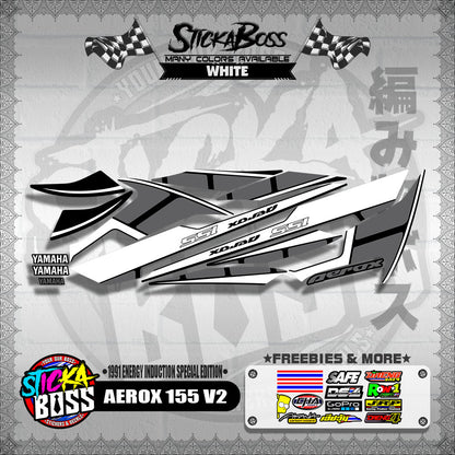 AEROX 155 V2 DECALS ( 1991 ENERGY INDUCTION SPECIAL EDITION )【WITH FREEBIES】