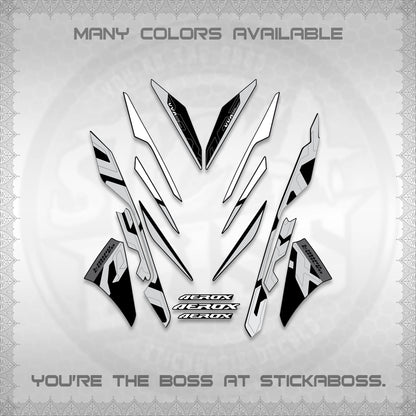AEROX V3 ALPHA TURBO STOCK DECALS (STOCK DESIGN 2026)STICKER DECALS By STICKABOSS