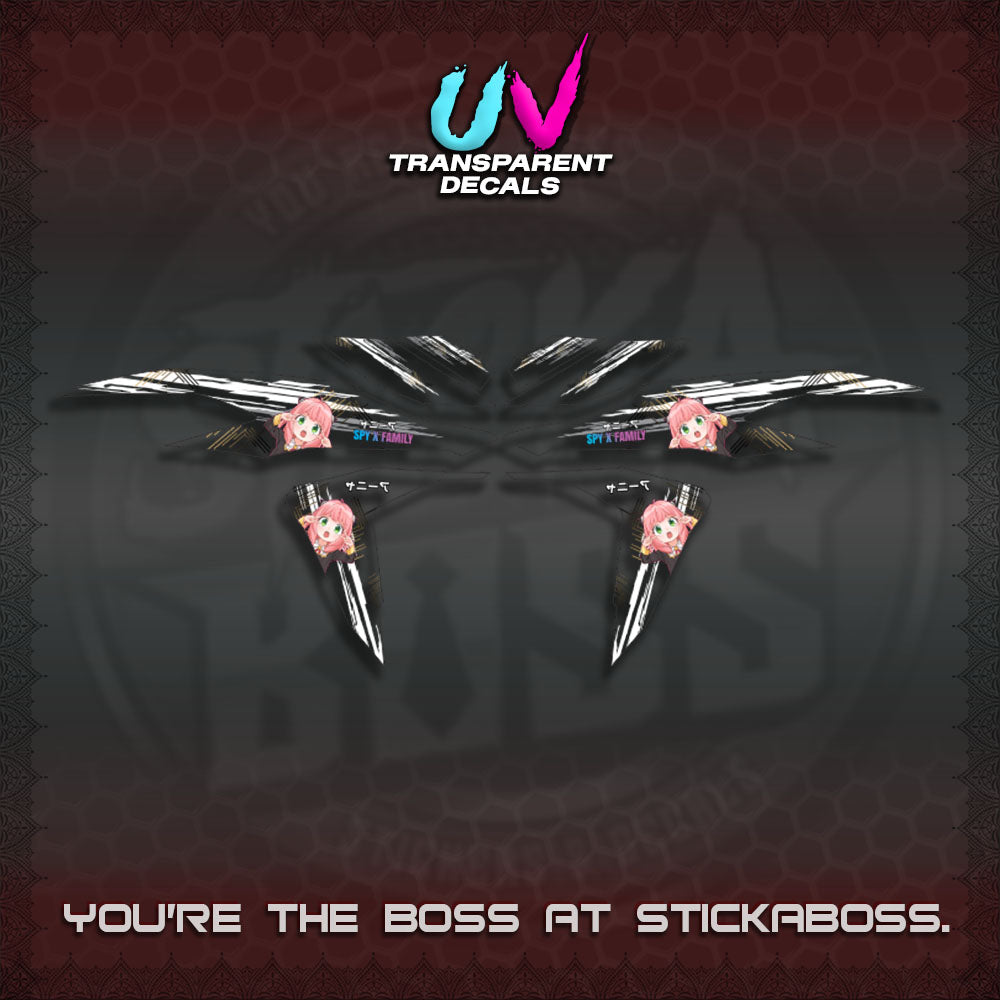 CLICK V2  UV TRANSPARENT DECALS (ANYA JAPAN NEW)STICKER DECALS By STICKABOSS