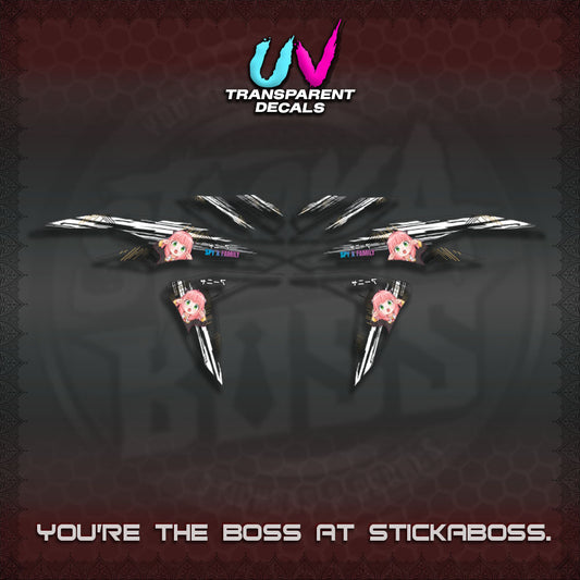 CLICK V2  UV TRANSPARENT DECALS (ANYA JAPAN NEW)STICKER DECALS By STICKABOSS