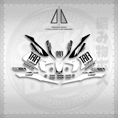 STICKER DECALS for SNIPER 155 (S155FIBIBI) By STICKABOSS (SOFIE LAMINATED WATERPROOF)