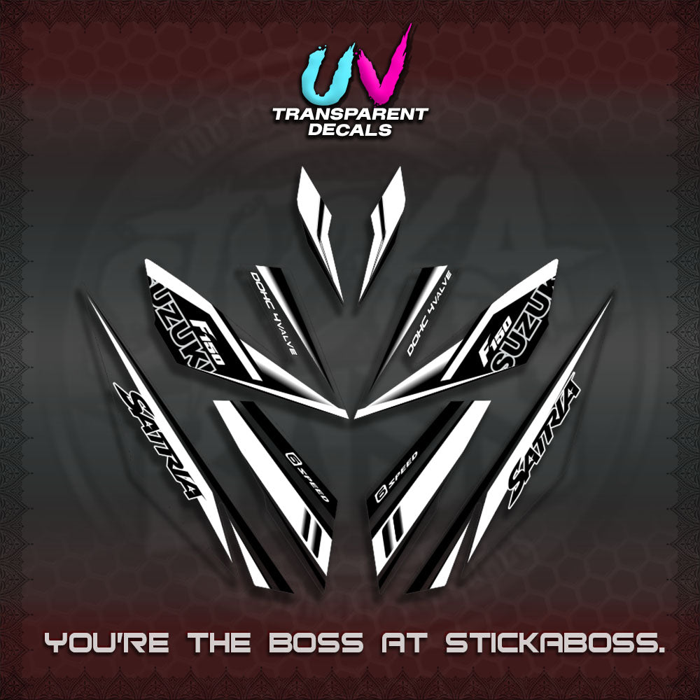 【PREMIUM UV PRINT】TRANSPARENT RAIDER 150 Fi SATRIA DECALS (2026 NTN N22)STICKER By STICKABOSS