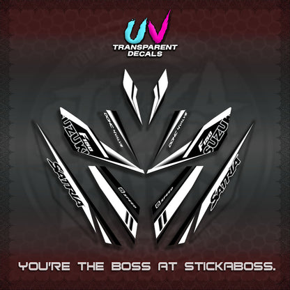 【PREMIUM UV PRINT】TRANSPARENT RAIDER 150 Fi SATRIA DECALS (2026 NTN N22)STICKER By STICKABOSS