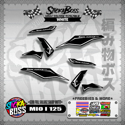 MIO I 125 MALAYSIAN DECALS ( SEMI FULL SOLARIZ SHARP MOTIF )【WITH FREEBIES】