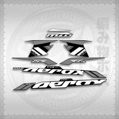STICKER DECALS for AEROX 155 V1 (AV120X7IN) By STICKABOSS (SOFIE LAMINATED WATERPROOF)