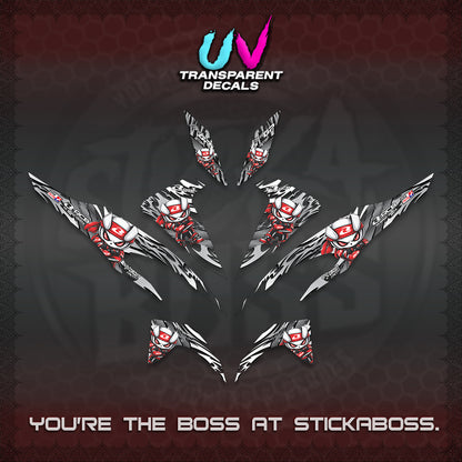 CLICK 125 V2 UV TRANSPARENT DECALS (2026 NEW RCB 2.0 DESIGN) STICKER KITS BY STICKABOSS